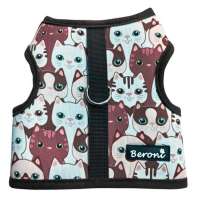 Cat Walking Jacket Katzengeschirr NO ESCAPE ausbruchsicher mit Katzenmotiven